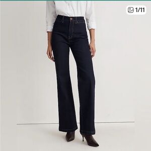 NWT Madewell High Rise Flare Dark Wash Denim Jeans, Size 26